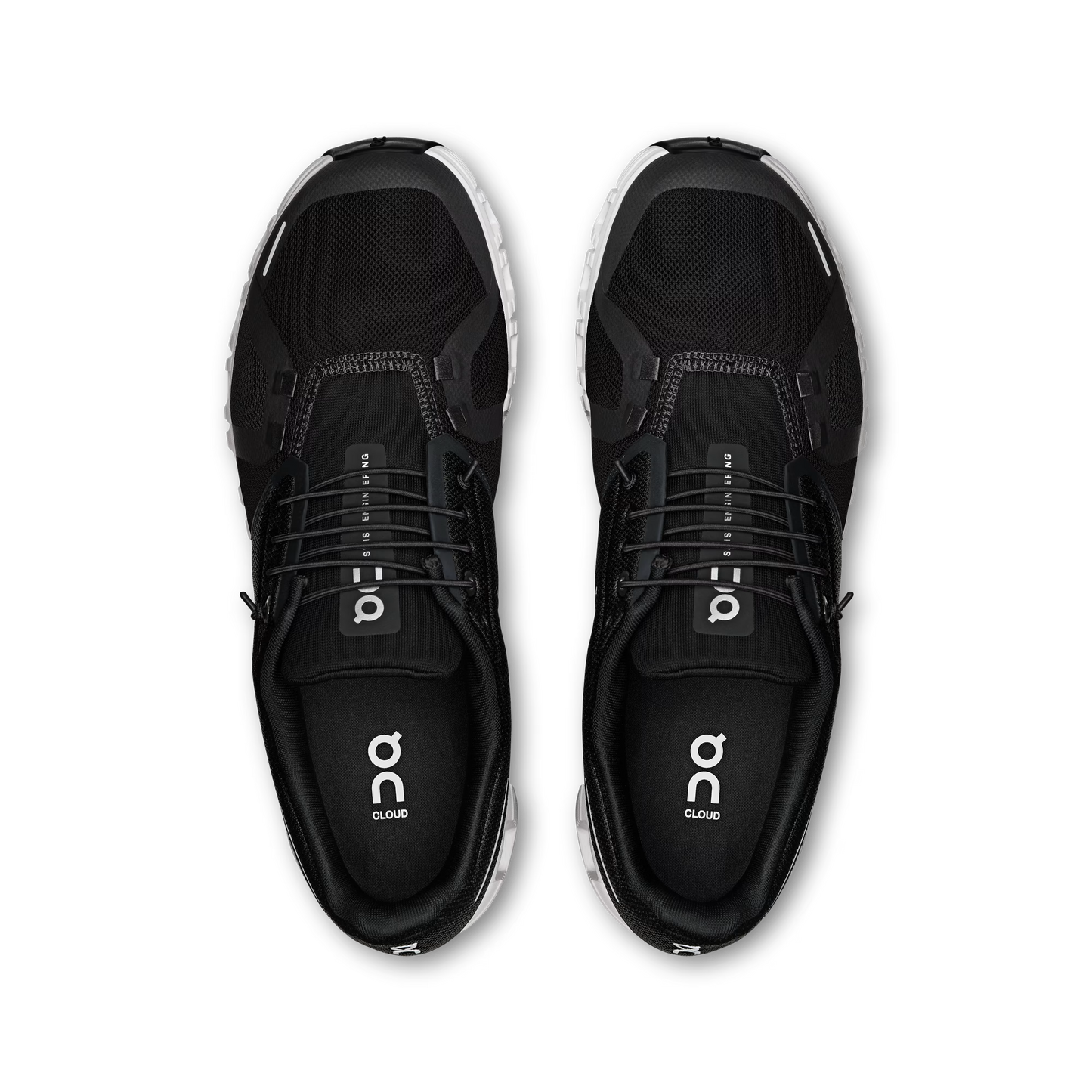 On Men's Cloud 6 Supportive Running Shoe - Black/White