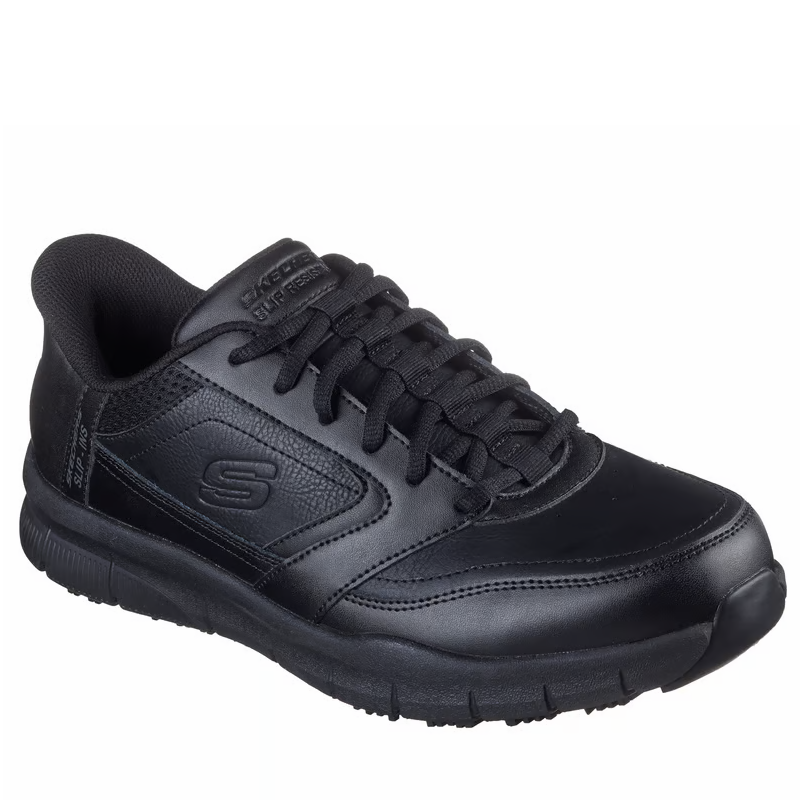 Skechers Men's Slip-ins Work Slip-Resistant: Nampa - Portar - Black
