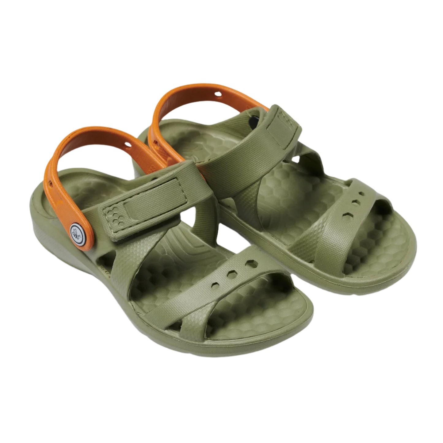 Joybees Kids (Sizes Child 4-13/Junior 1-2) Adventure Sandal - Olive/Burnt Orange