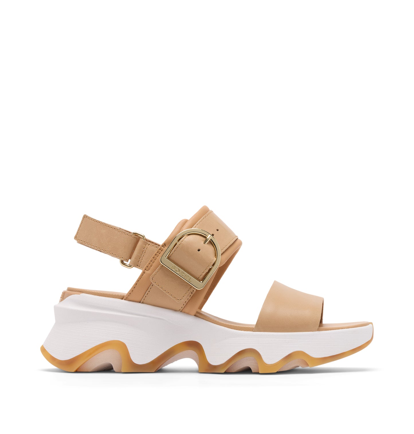 Sorel Women's Kinetic Impact Wedge Sandals - Honest Beige/Sea Salt