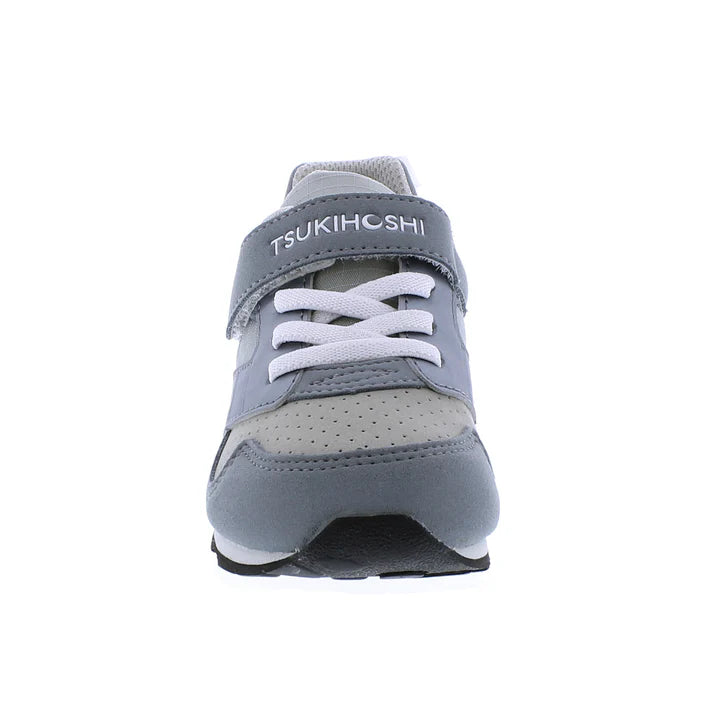 Tsukihoshi Kids Racer (Sizes 7 to 13) Grey/White