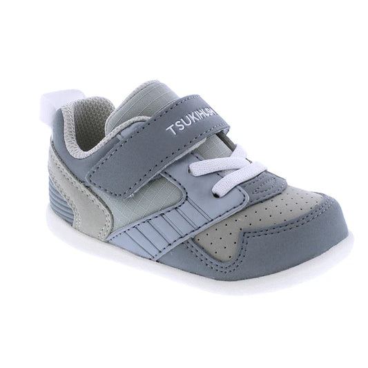 Tsukihoshi Baby Racer (Infant Sizes 3 to 6.5) Grey/White