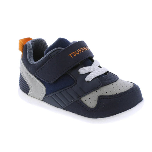 Tsukihoshi Baby Velcro Racer - Navy/Orange (Baby Sizes 3 to 6.5)