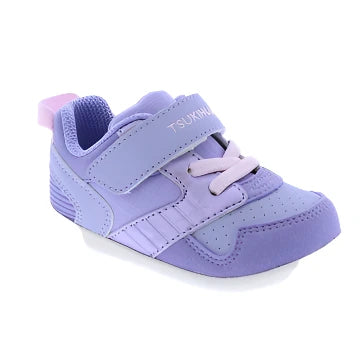 Tsukihoshi Velcro Baby Racer Sneaker - Lilac/Rose (Sizes 3 to 6.5)
