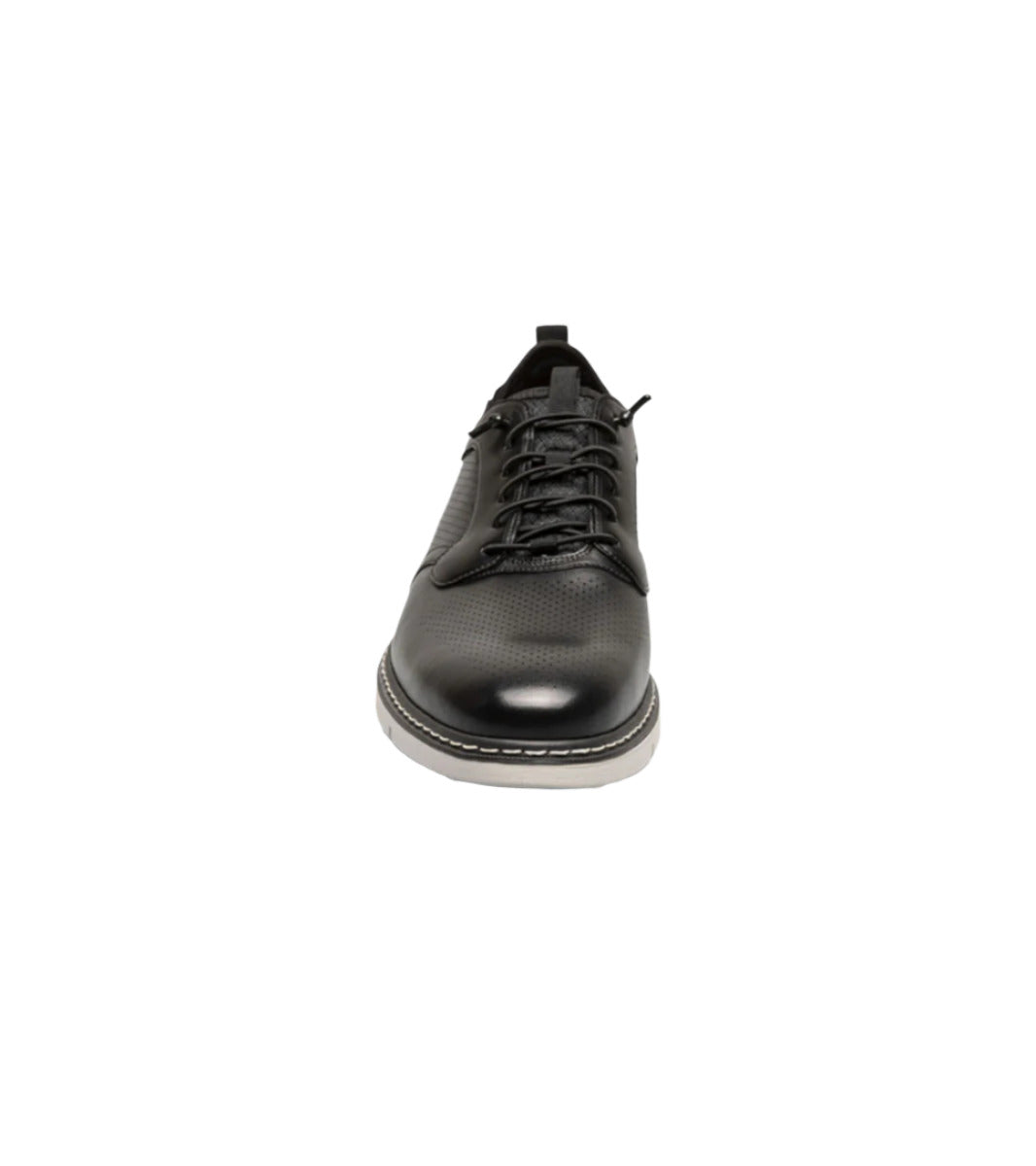 Stacy Adams Men's Sync Plain Toe Elastic Lace Up Casual Loafer - Black
