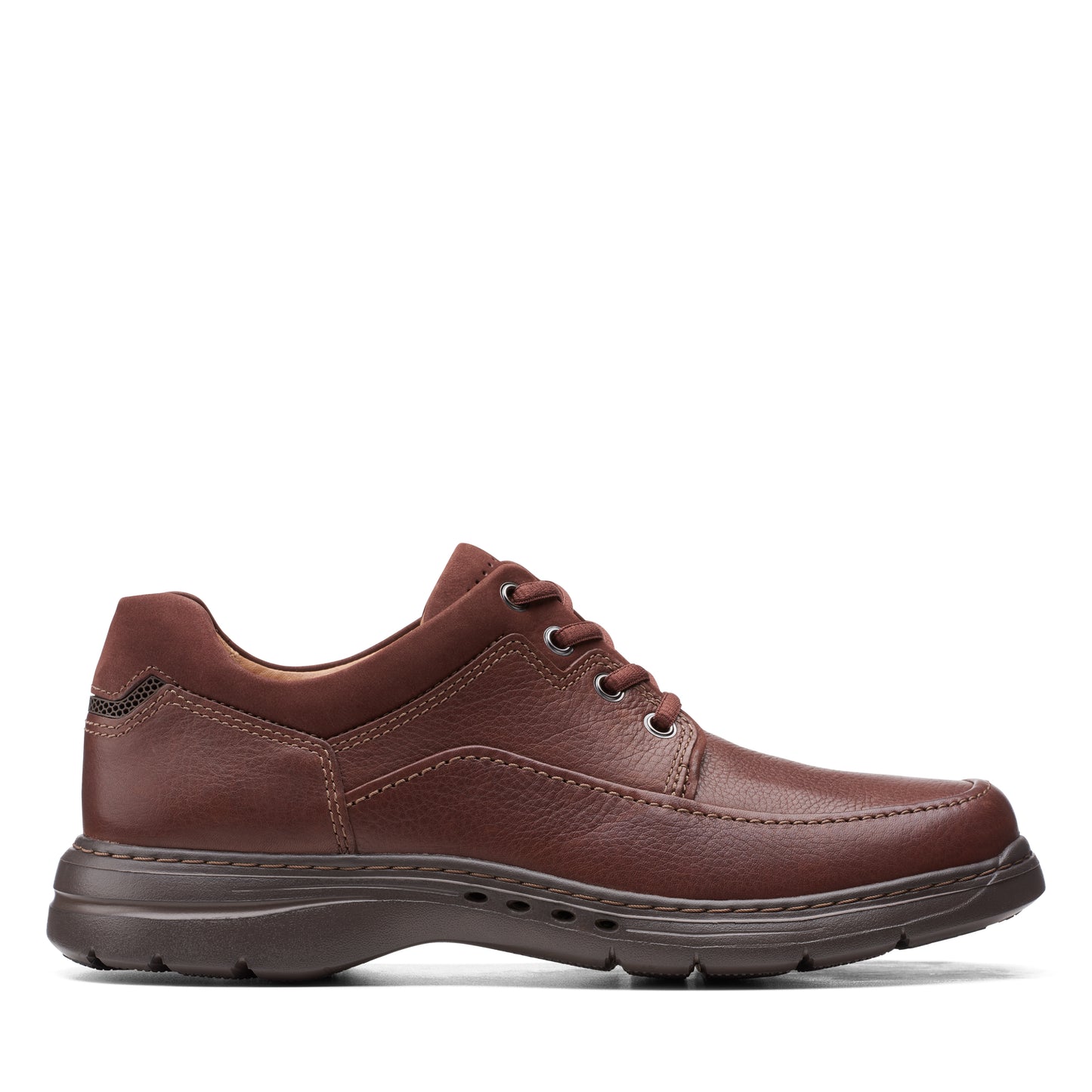 Clarks Men's Un Brawley Lace Leather Shoe - Mahogany