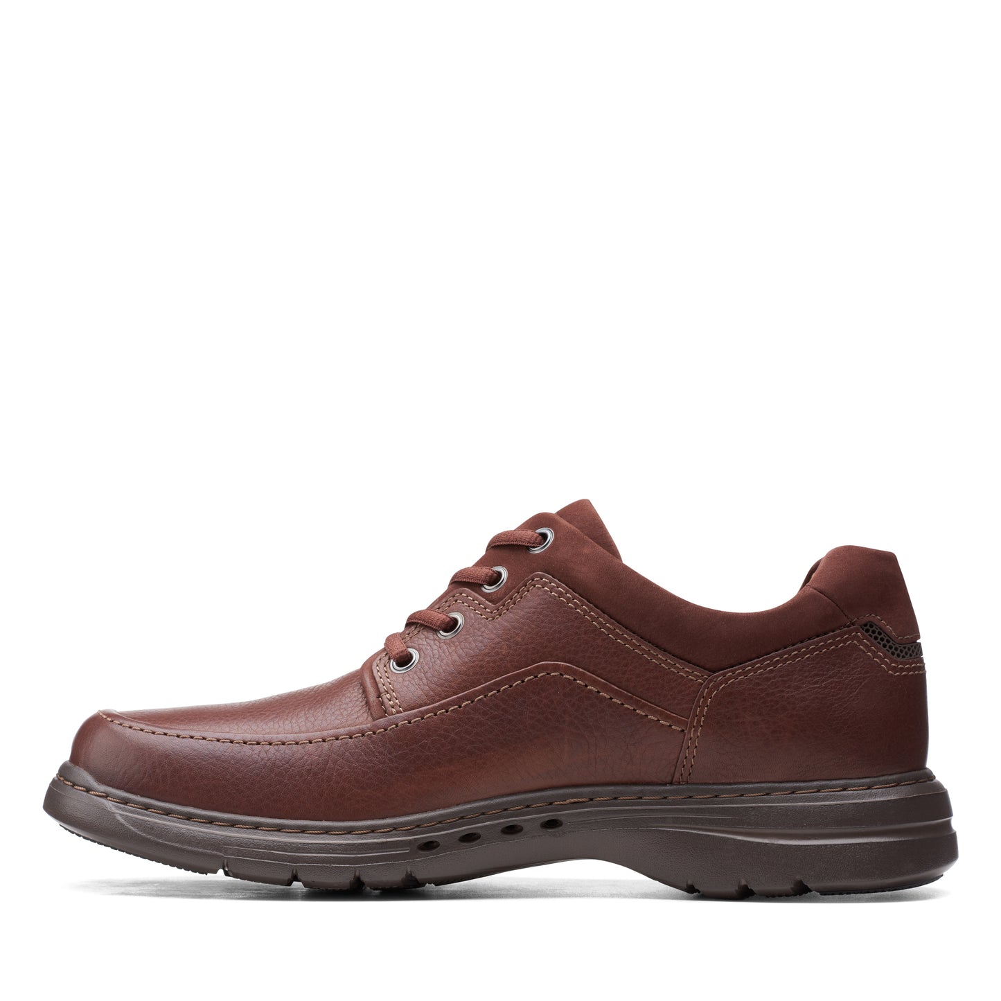 Clarks Men's Un Brawley Lace Leather Shoe - Mahogany