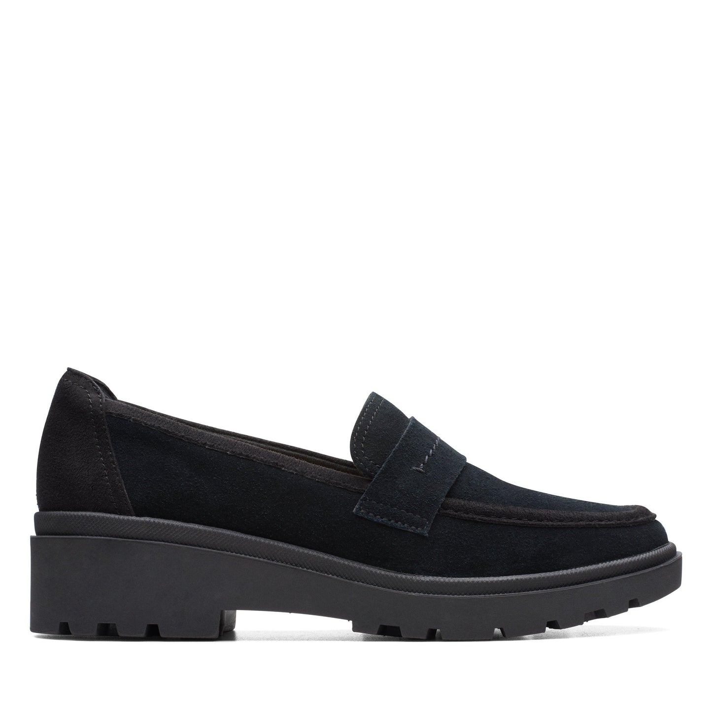 Clarks Women's Calla Ease Loafer - Black Suede