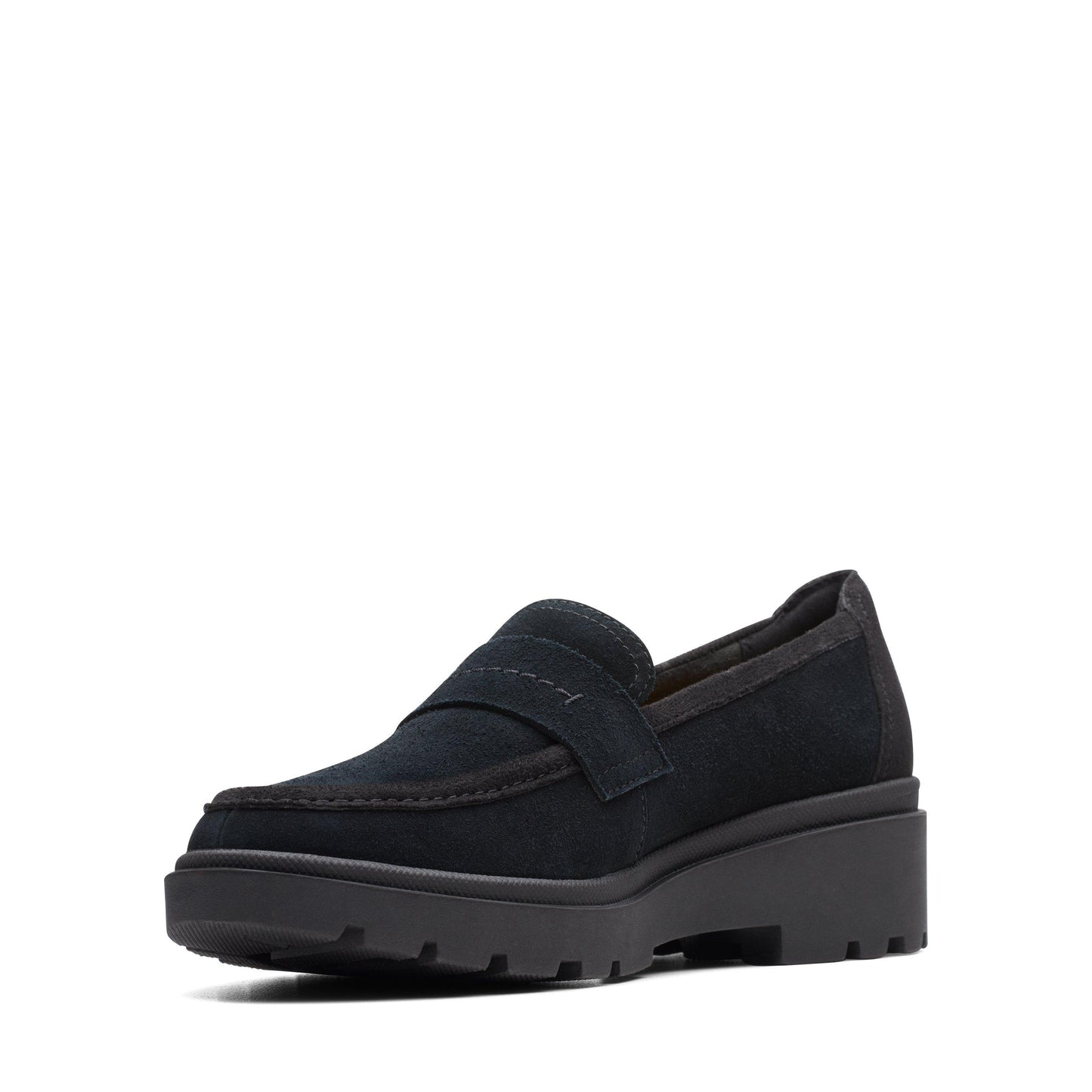 Clarks Women's Calla Ease Loafer - Black Suede