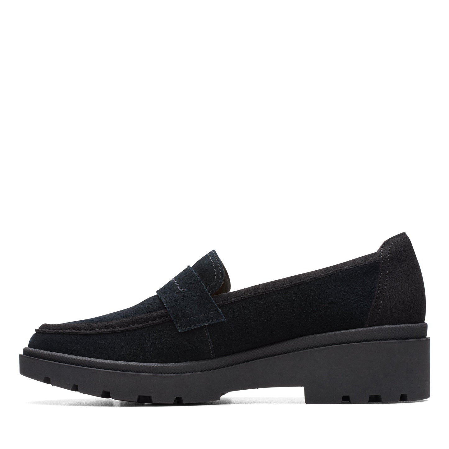 Clarks Women's Calla Ease Loafer - Black Suede