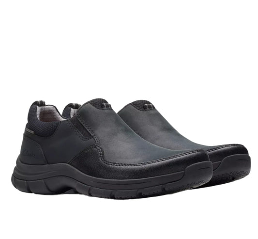 Clarks Men's Walpath Waterproof Step Slip-On - Black