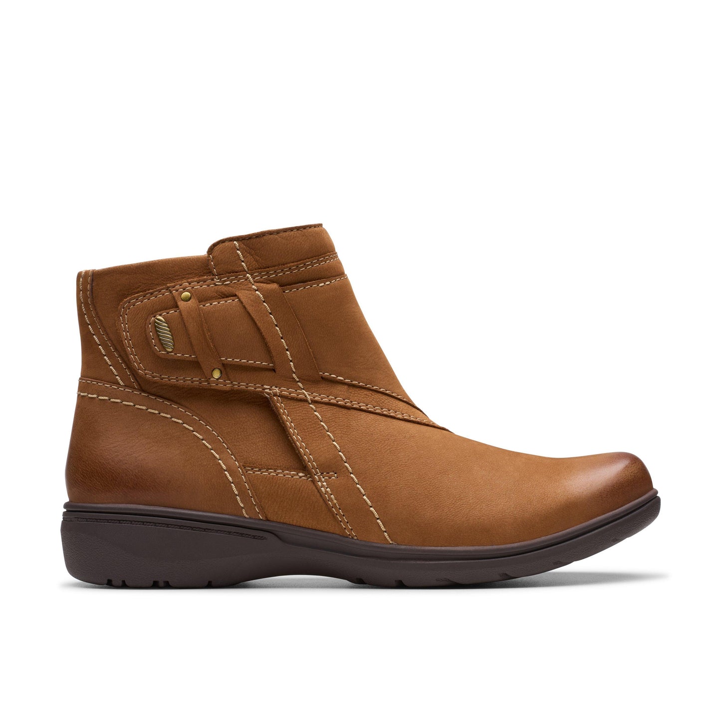 Clark's Women's Carleigh Style Ankle Boots - Dark Tan Nubuck