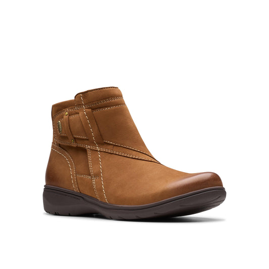 Clark's Women's Carleigh Style Ankle Boots - Dark Tan Nubuck