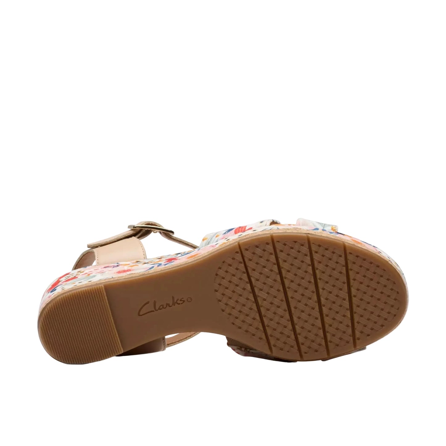 Clarks Women's Chicly Platform Sandal - Floral White