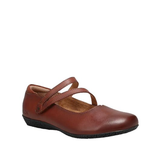 Taos Footwear Women's Mary Jane Banter Leather Flat - Cognac