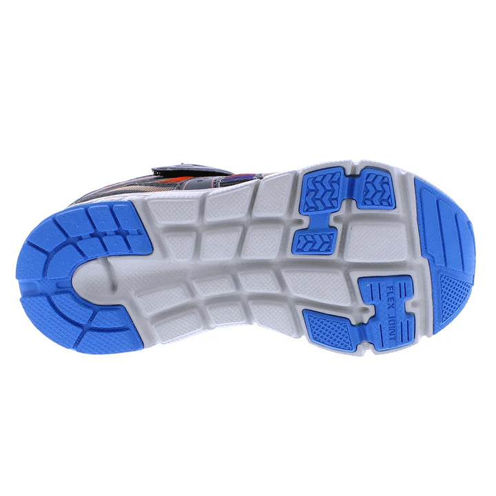 Tsukihoshi Childs Velocity Velcro Sneaker - Graphite/Orange (Childs Sizes 7 to 1)