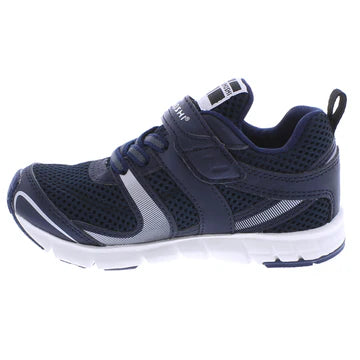 Tsukihoshi Little Kid Velocity Velcro Sneaker - Navy/Silver (Little Kid Sizes 7 to 1)