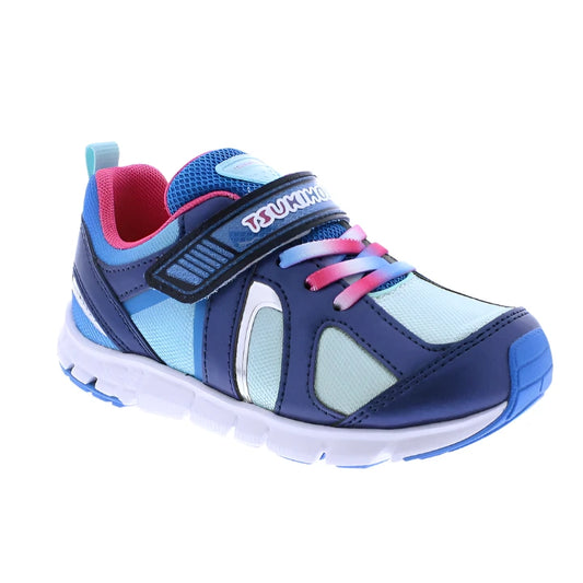 Tsukihoshi Youth Velcro Rainbow Sneaker - Navy Mint (Sizes 1.5 to 5)