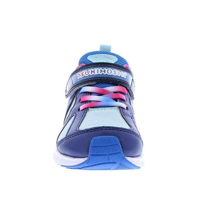 Tsukihoshi Youth Velcro Rainbow Sneaker - Navy Mint (Sizes 1.5 to 5)