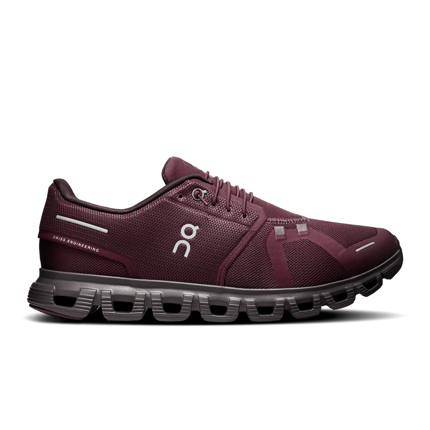 On Running Men's Cloud 6 Running Shoes - Mulberry/Pebble