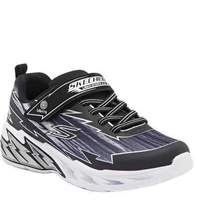 Skechers Kid's S-Lights Light Storm 2.0 Sneaker (Sizes 10.5-3) - Black/Gray