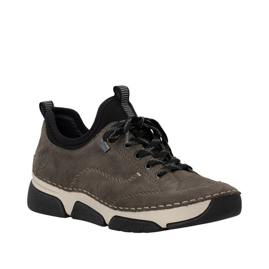 Rieker Women's Angela Waterproof Shoes - Smoke/Black
