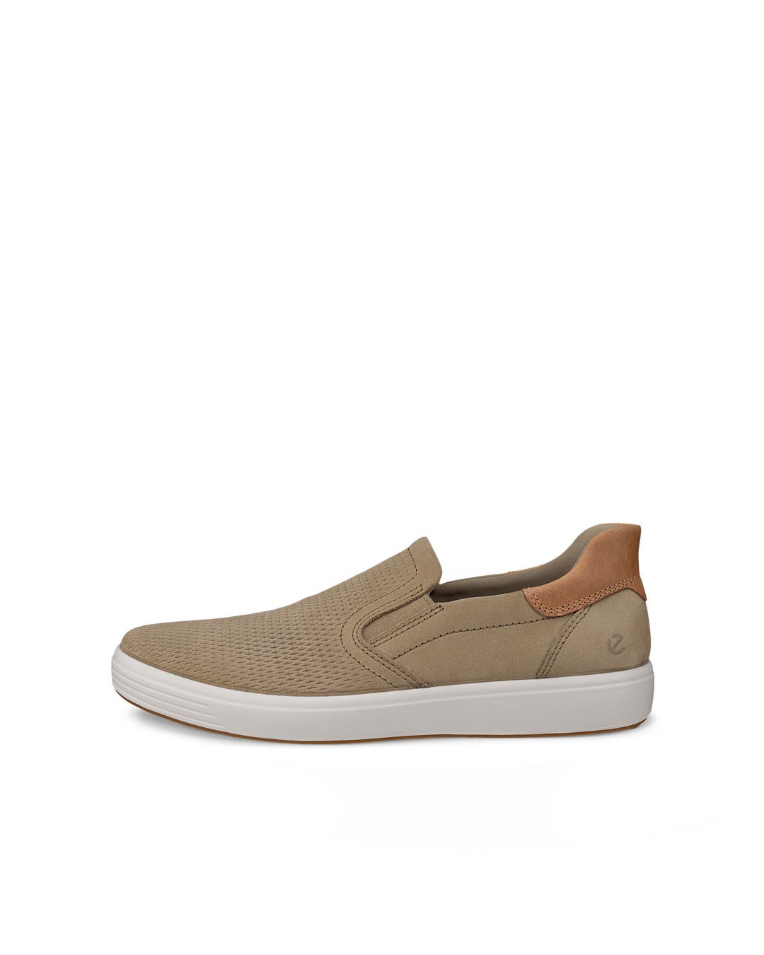ECCO Men's Soft 7 Nubuck Slip-On - Nutmeg Brown/Cashmere