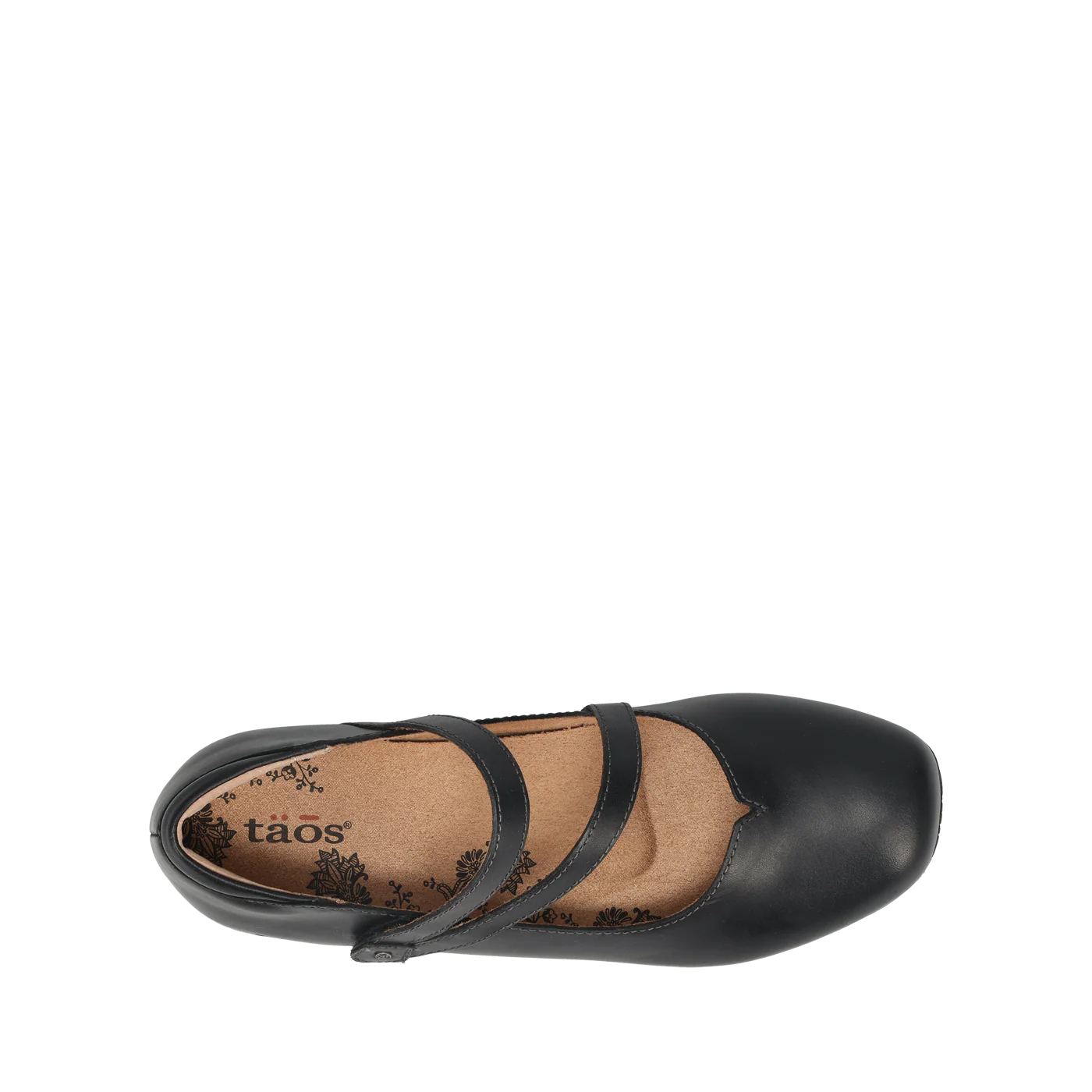 Taos Footwear Women's Mary Jane Banter Leather Flat- Black