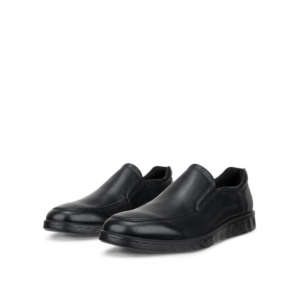 ECCO S Lite Hybrid Men's Leather Slip-On Dress Shoe - Black