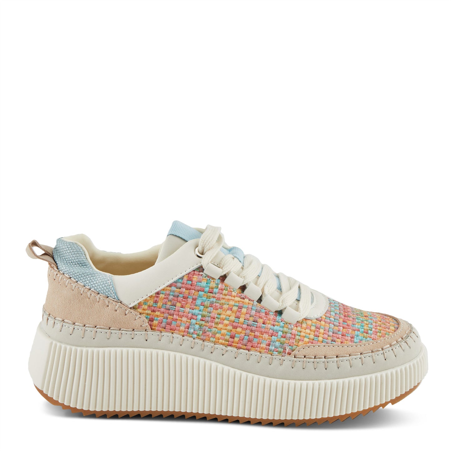 Patrizia by Spring Step Women's Asuka Multicolor Platform Sneaker - Beige Multi