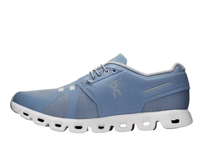 On Running Men's Cloud 5 Sneaker - Chambray/White