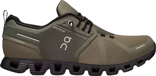 On Running Men's Cloud 5 Waterproof Sneaker - Olive/Black