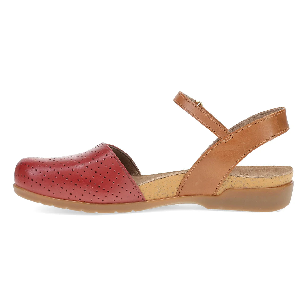 Dansko Women's Rowan Sandals - Red Perforated Leather