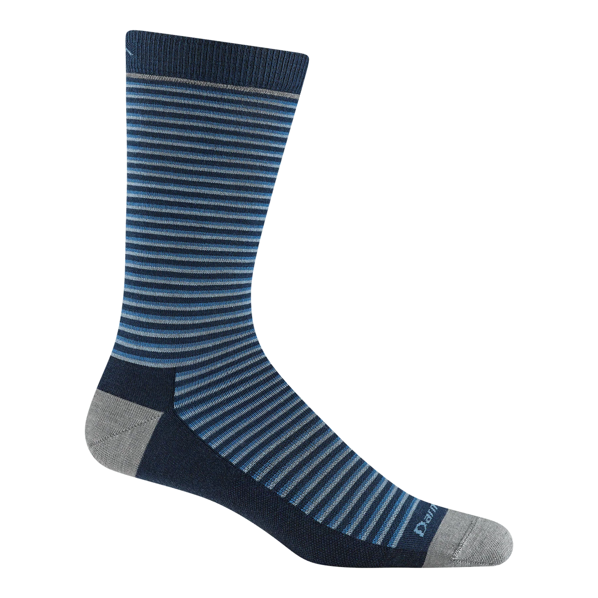 Darn Tough Men's Microstripe Crew Lightweight Lifestyle Socks - Eclipse
