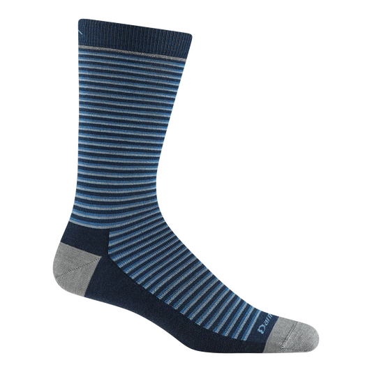 Darn Tough Men's Microstripe Crew Lightweight Lifestyle Socks - Eclipse