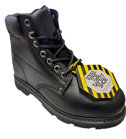 Rhino 65S01 6 inch Steel Toe Safety Work Boot - Black