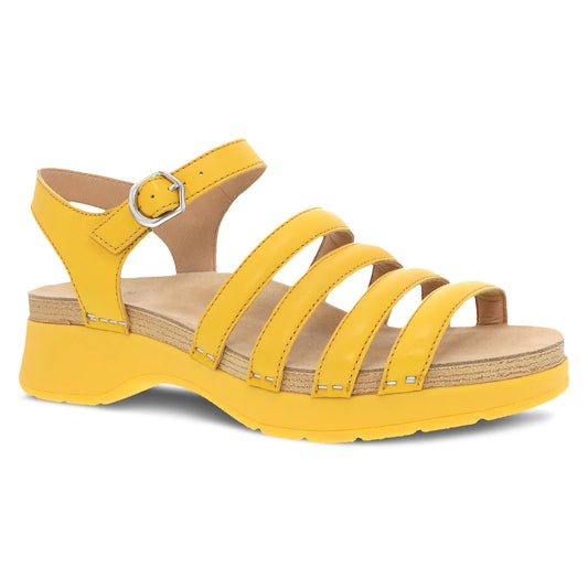 Dansko Women's Roxie Sandal - Yellow Nappa