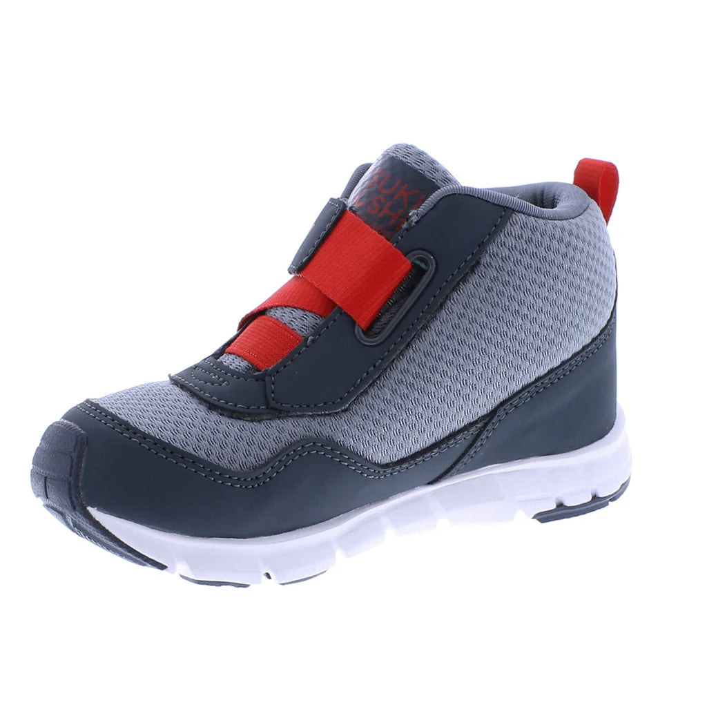 Tsukihoshi Youth (Sizes 1.5-5) Tokyo Waterproof Sneaker - Slate/Red