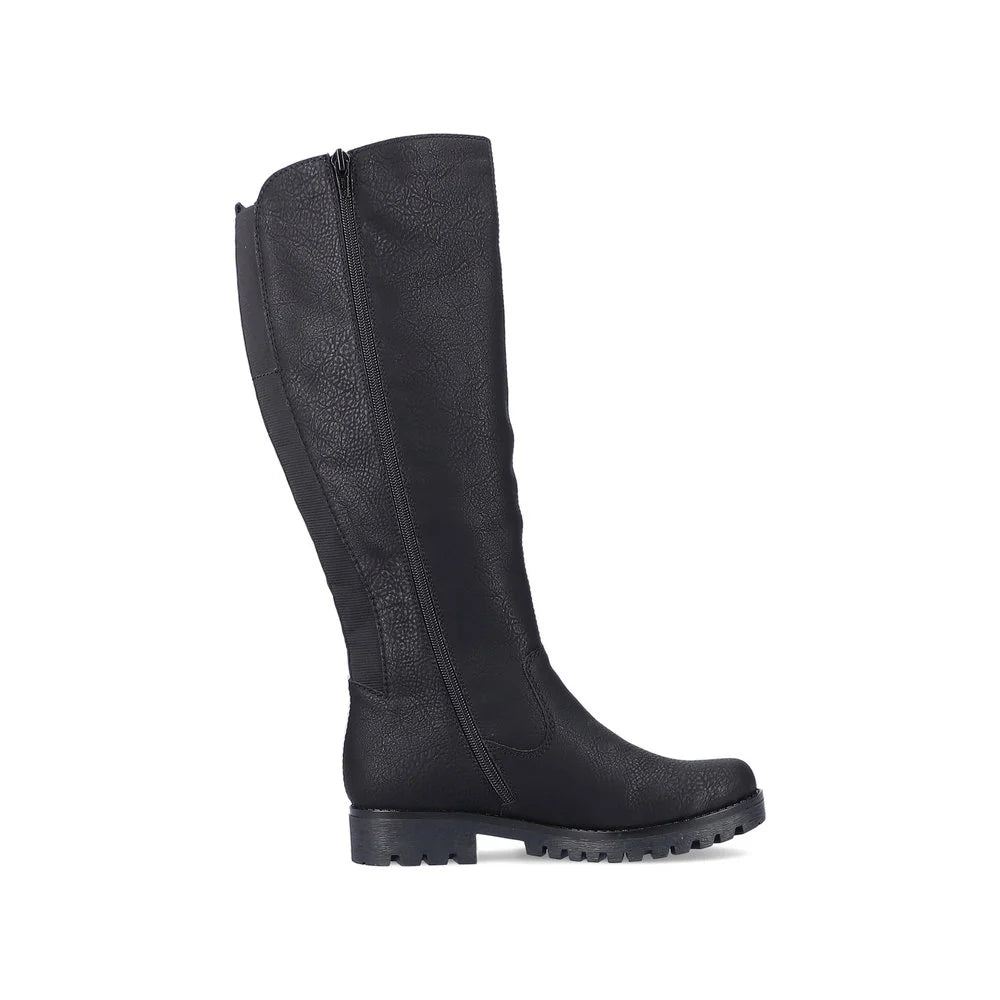 Rieker Women's Payton Waterproof Riding Boot - Black