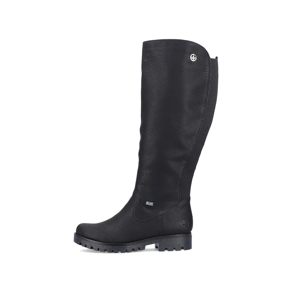 Rieker Women's Payton Waterproof Riding Boot - Black