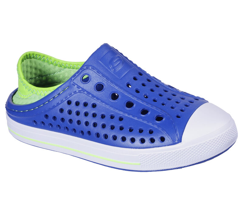 Skechers Kids' Foamies: Guzman Steps Aqua Surge - Blue/Lime