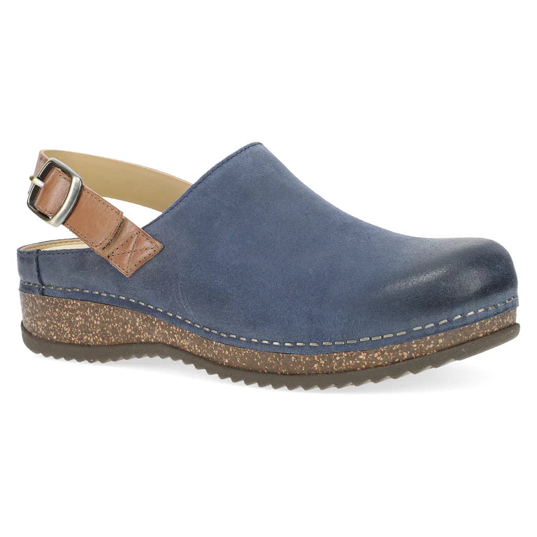 Dansko Women's Merrin Clog - Blue Burnished Suede