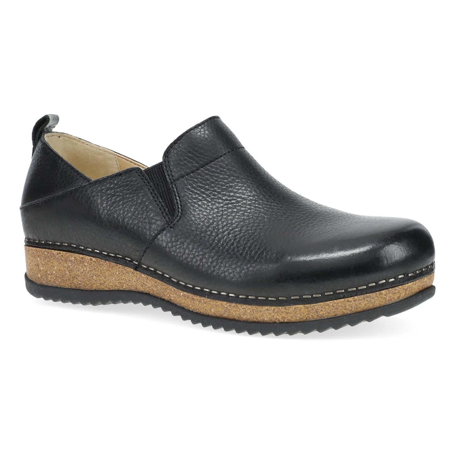 Dansko Women's Meara Slip-On Clog - Black Waxy Milled