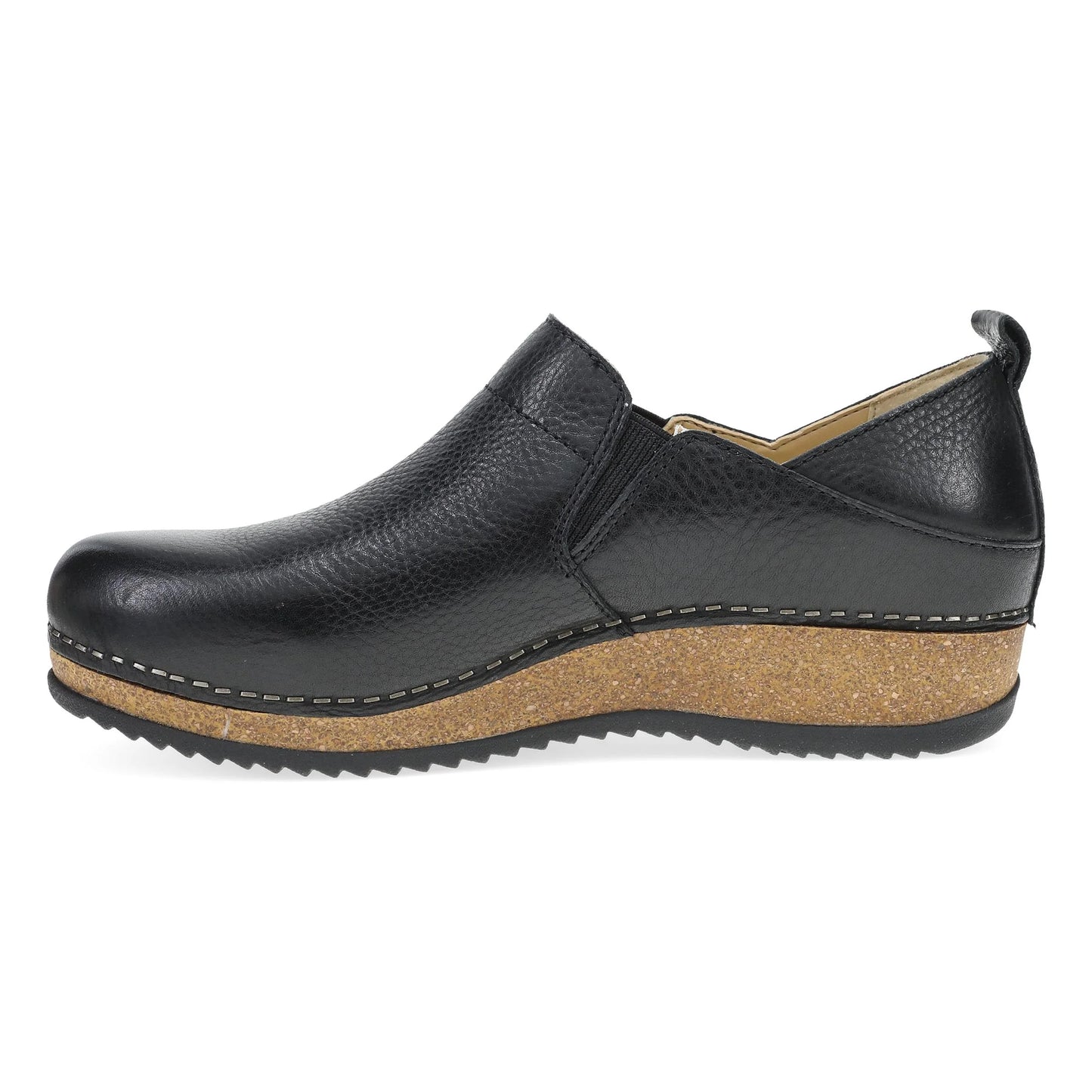 Dansko Women's Meara Slip-On Clog - Black Waxy Milled