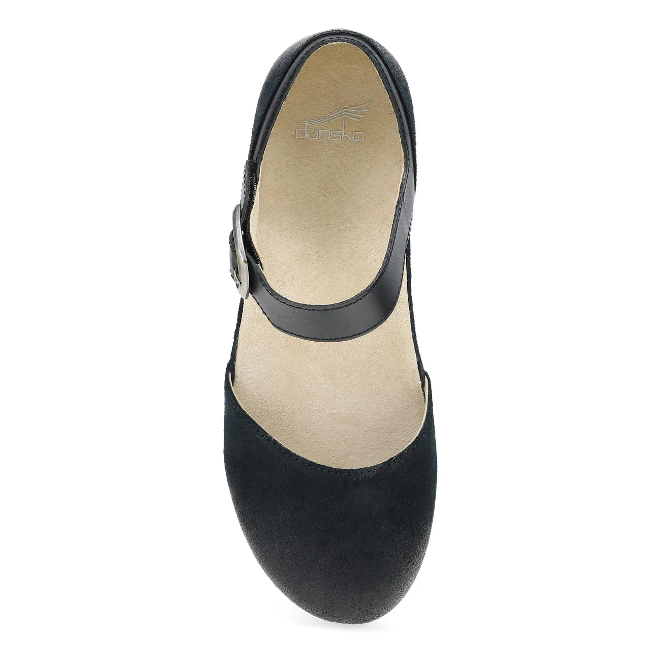 Dansko Women's Mae Mary Jane Clog - Black Burnished Suede