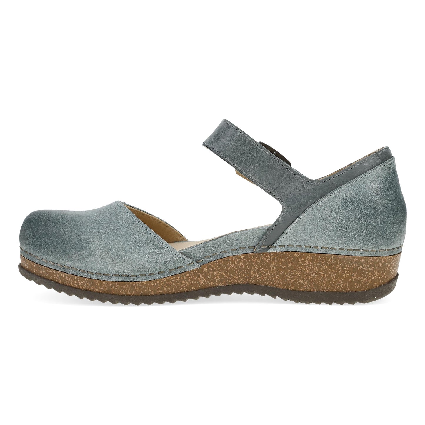 Dansko Women's Mae Mary Jane Clog - Denim Burnished Suede