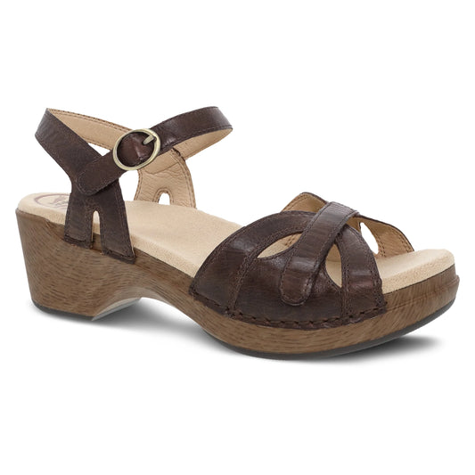 Dansko Season Pull Up Vintage Sandal - Teak