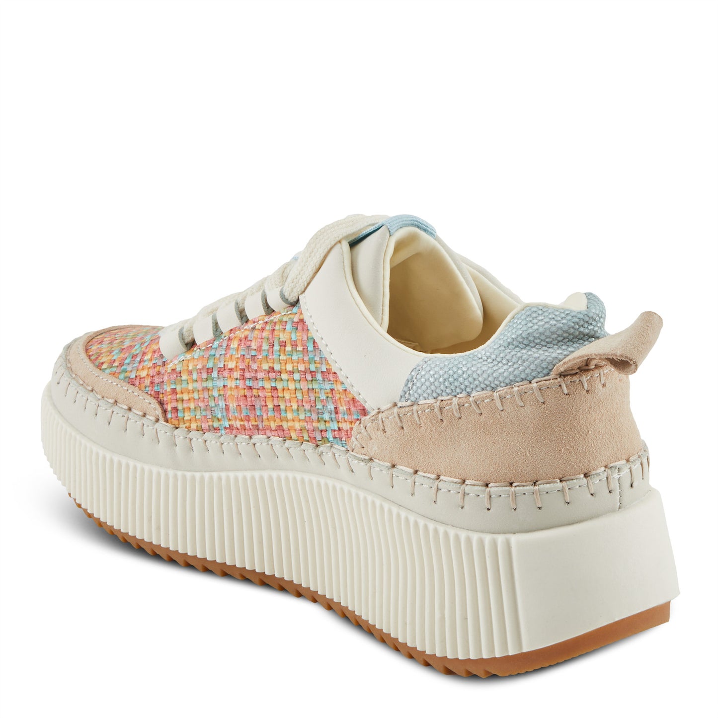 Patrizia by Spring Step Women's Asuka Multicolor Platform Sneaker - Beige Multi