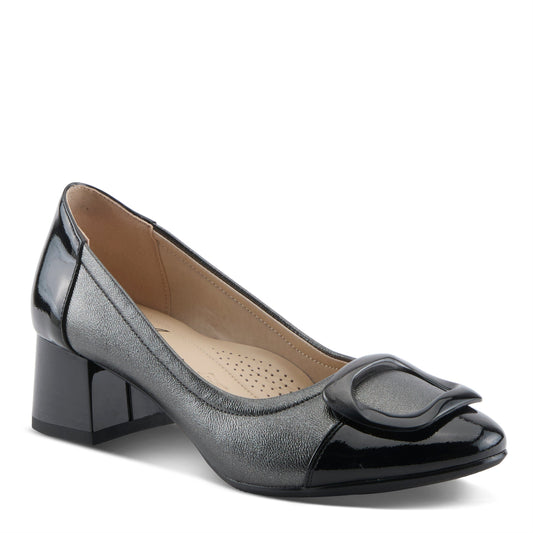 Azura Women's Babysteps Dress Pump - Grey Metallic Combo
