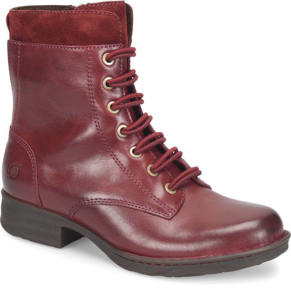 Born Women's McKenna Ankle Boot - Burgundy